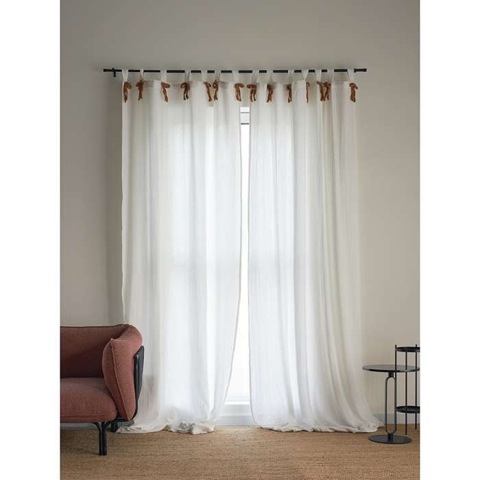 Штора из муслина с декором цвета карри из коллекции essential, 150х290 см Tkano TK24-CUR0001