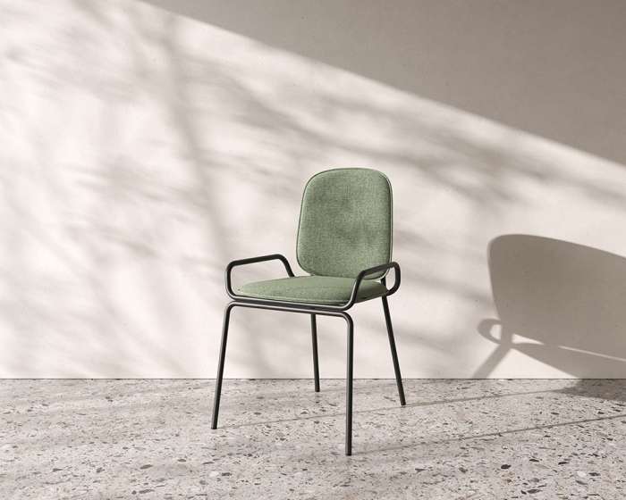 Стул ror, 2 frame, рогожка, черный /зеленый LATITUDE RORCH2FRBKBSKGRN