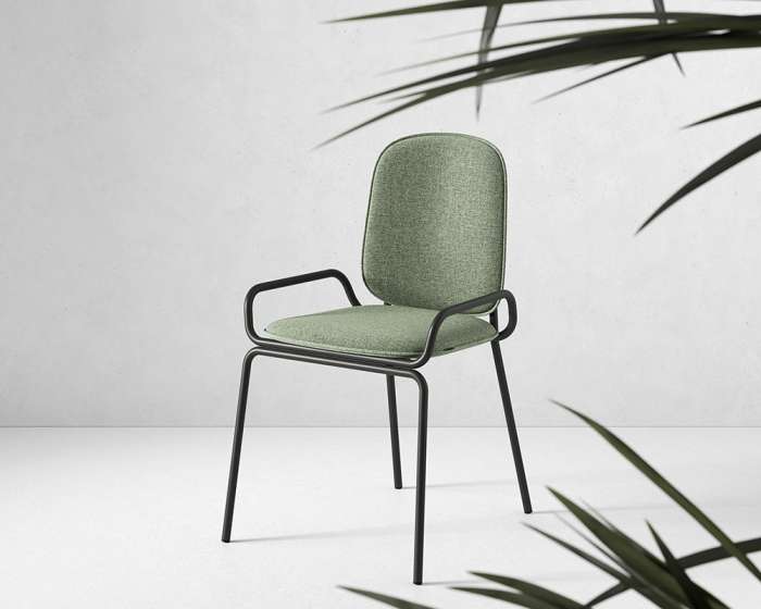 Стул ror, 2 frame, рогожка, черный /зеленый LATITUDE RORCH2FRBKBSKGRN