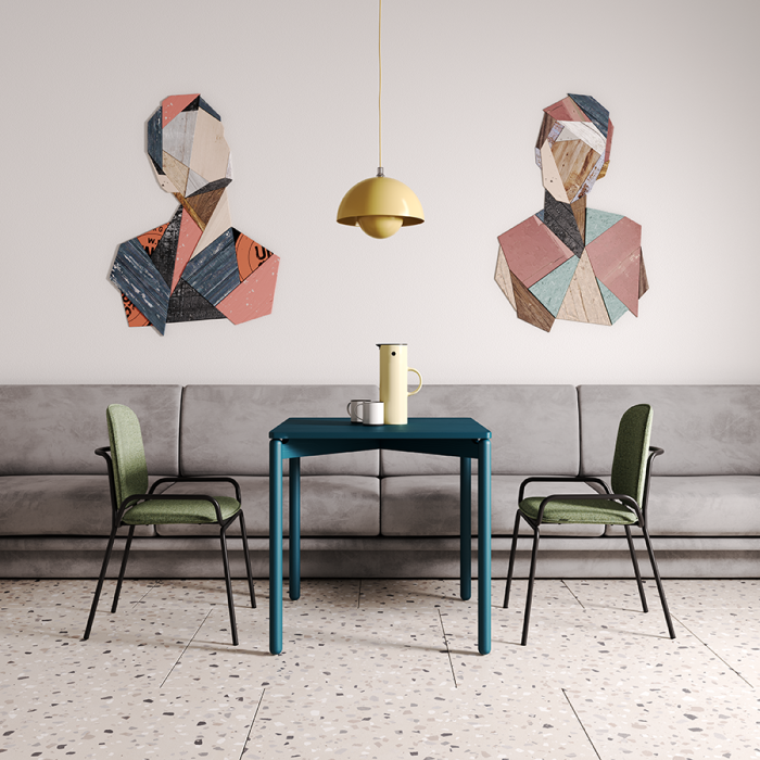 Стул ror, 2 frame, рогожка, черный /зеленый LATITUDE RORCH2FRBKBSKGRN