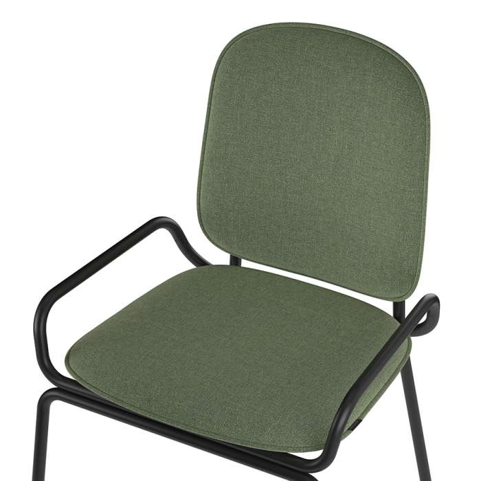 Стул ror, 2 frame, рогожка, черный /зеленый LATITUDE RORCH2FRBKBSKGRN