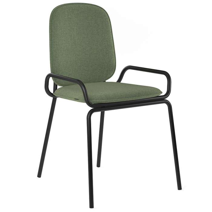 Стул ror, 2 frame, рогожка, черный /зеленый LATITUDE RORCH2FRBKBSKGRN