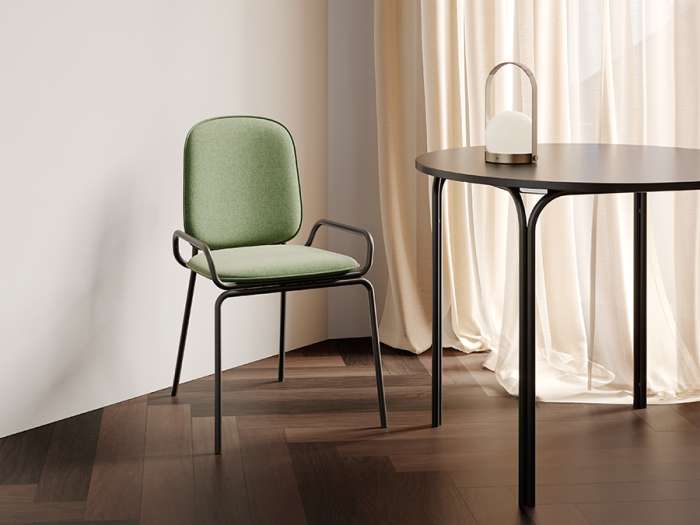 Стул ror, 2 frame, рогожка, черный /зеленый LATITUDE RORCH2FRBKBSKGRN