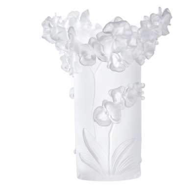 Ваза Decor de table Орхидея 30 см, хрусталь, белая, п/к