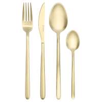 Набор столовых приборов pure, золотистые матовые, 16 пред. Liberty Jones LJ0000420