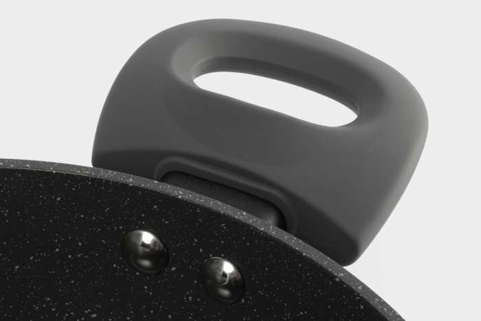 Кастрюля, 20 см, 2,3 л, с крышкой, с покрытием, алюминий, серо-черная, Robust ANNA LAFARG ANLAF-CNA1025-6