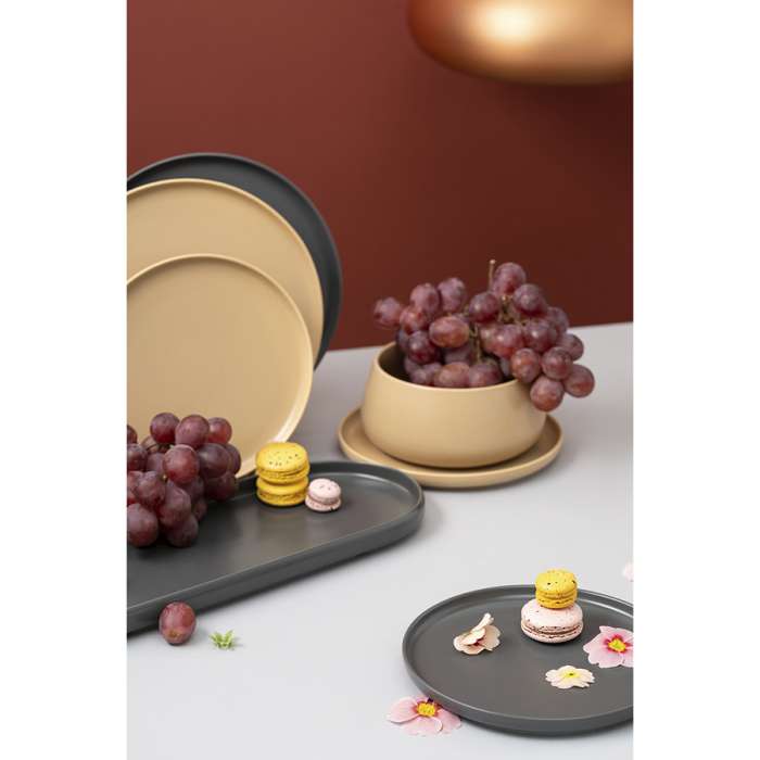 Набор из двух тарелок темно-серого цвета из коллекции essential, 20 см Tkano TK22-TW_PL0011