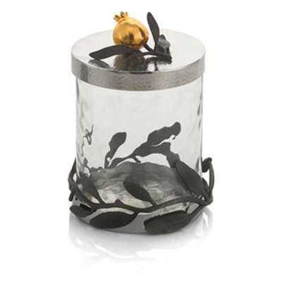 Банка для сыпучих продуктов Michael Aram Оливковая ветвь.Золотой гранат 22 см, стекло