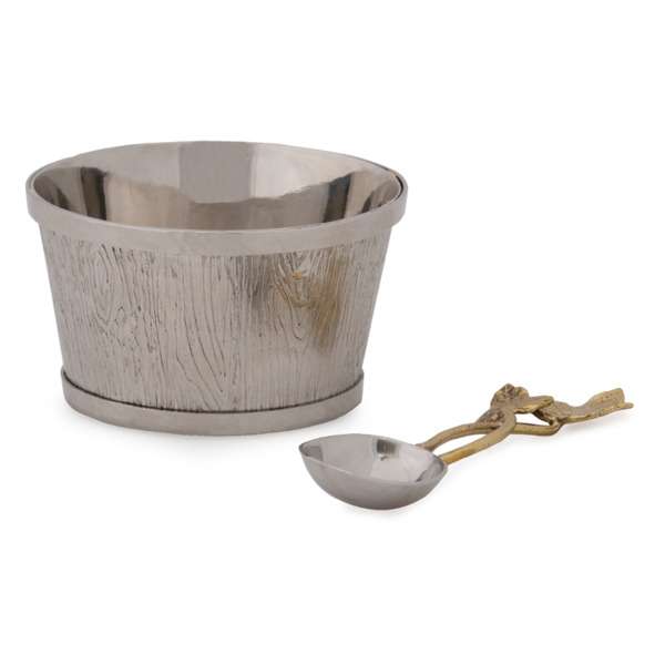 Чаша для орешков Michael Aram Плющ и дуб 10 см, сталь нержавеющая