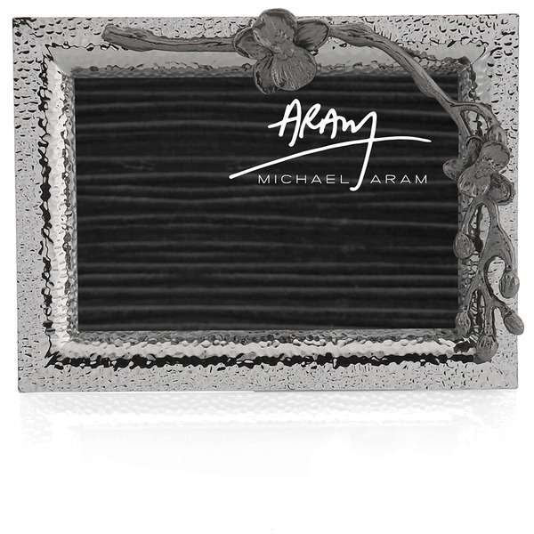Рамка для фото Michael Aram Черная орхидея 10х15 см, серебристая
