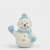 Статуэтка, 6 см, керамика D, бело-голубая, Снеговик в шапке и шарфе, Snowman ANNA LAFARG ANLAF-JIA-220125-7