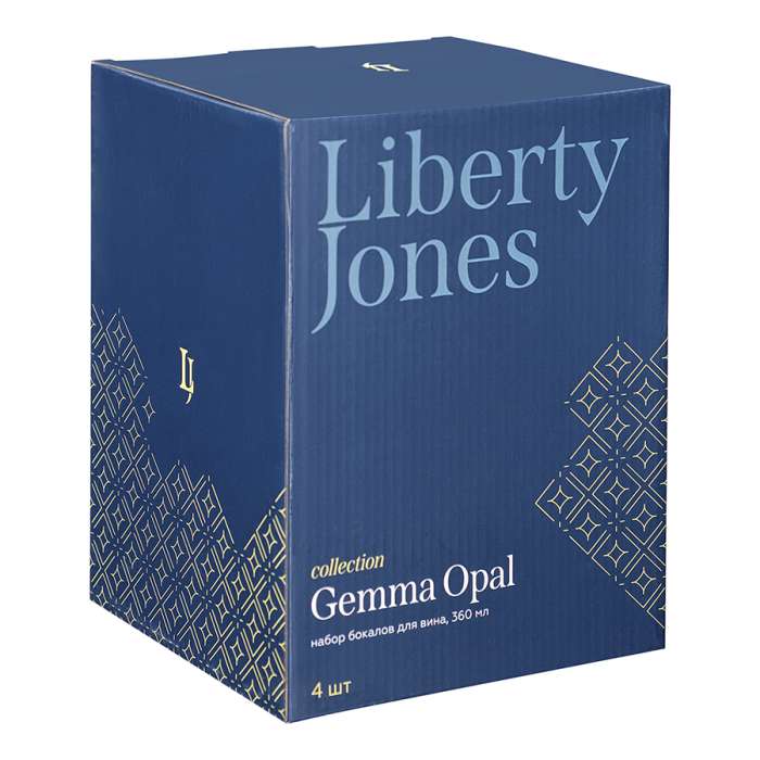 Набор бокалов для вина Gemma Opal, 360 мл, 4 шт. LIBERTY JONES HM-GOL-WGLS-360-4