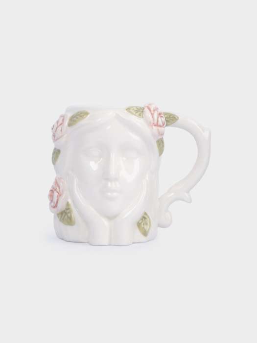 Кружка, 350 мл, керамика, молочная, Девушка с тюльпанами, Tulip ANNA LAFARG ANLAF-FDW-300525
