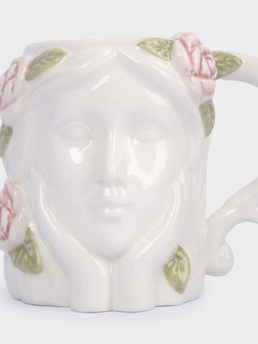 Кружка, 350 мл, керамика, молочная, Девушка с тюльпанами, Tulip ANNA LAFARG ANLAF-FDW-300525