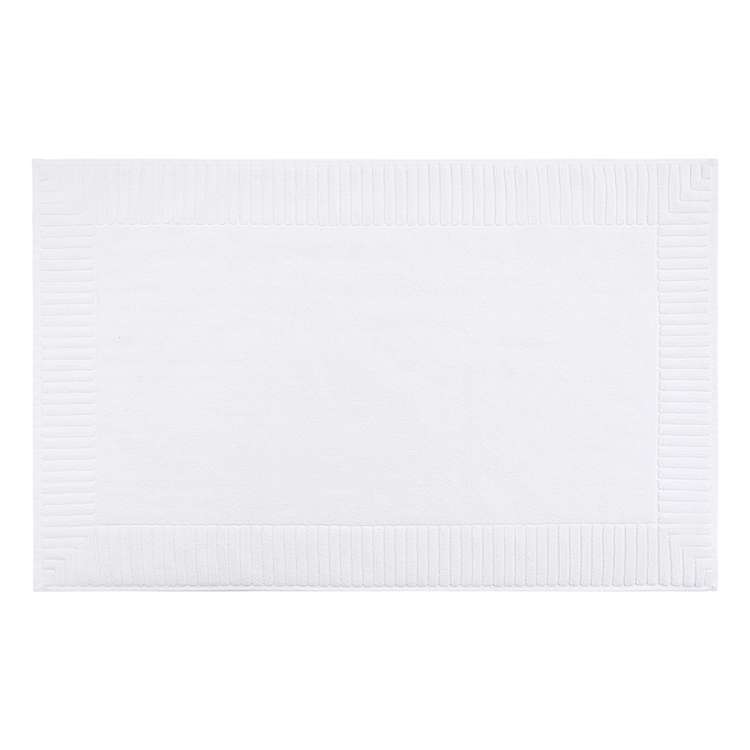 Коврик для ванной с фактурным бортиком белого цвета из коллекции essential, 50х80 см Tkano TK26-BM0001