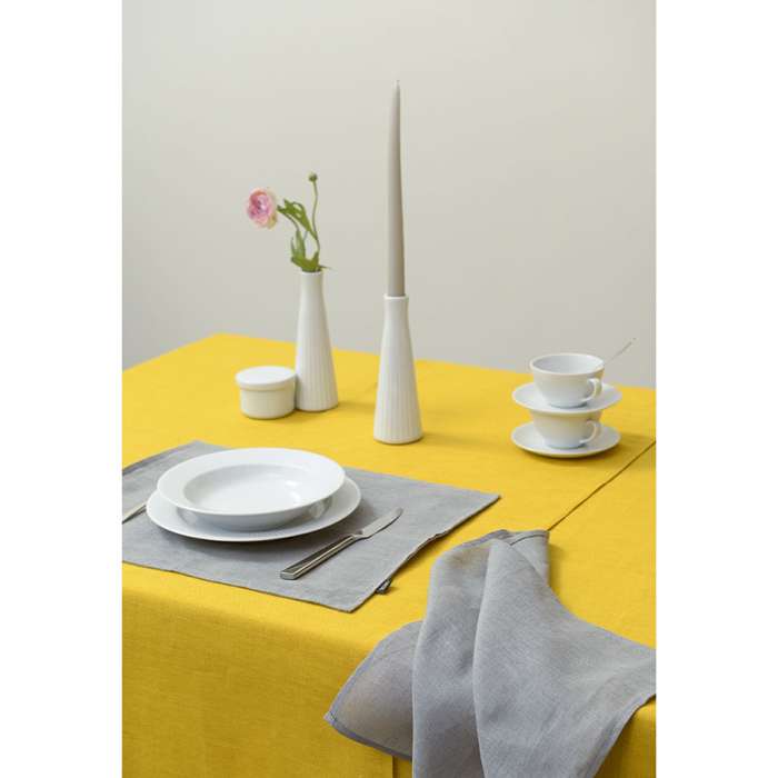 Салфетка сервировочная из стираного льна серого цвета из коллекции essential, 45х45 см Tkano TK22-NA0002