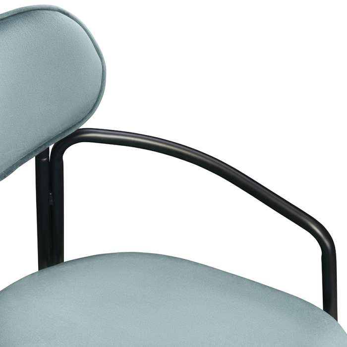 Стул ror, round, велюр, черный/зеленый LATITUDE RORCHRBKVLRGRN