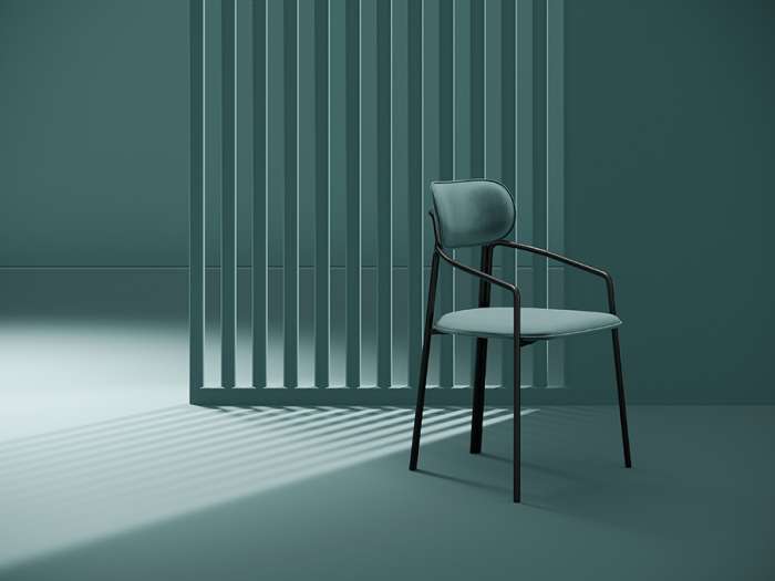 Стул ror, round, велюр, черный/зеленый LATITUDE RORCHRBKVLRGRN