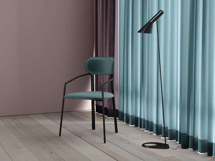 Стул ror, round, велюр, черный/зеленый LATITUDE RORCHRBKVLRGRN