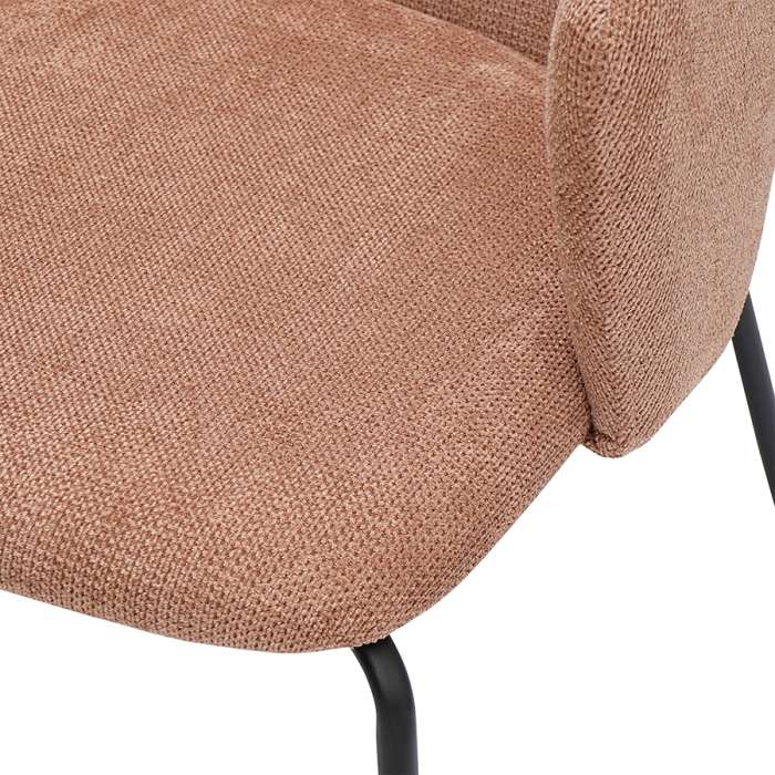 Стул dwight, фактурный шенилл, коралловый Bergenson Bjorn BF-ACH-DW-CHL-PK