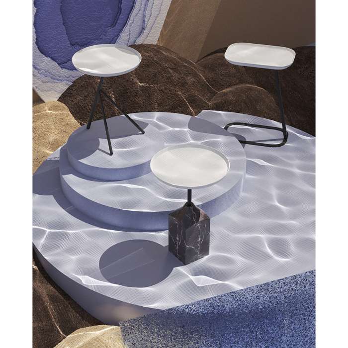 Столик приставной sustainable collection, D38 см, серо-голубой/черный Bergenson Bjorn BB0000148