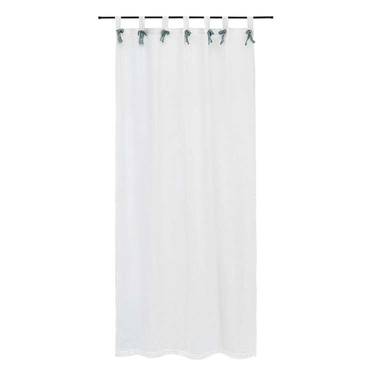 Штора из муслина с декором синего цвета из коллекции essential, 150х290 см Tkano TK24-CUR0002