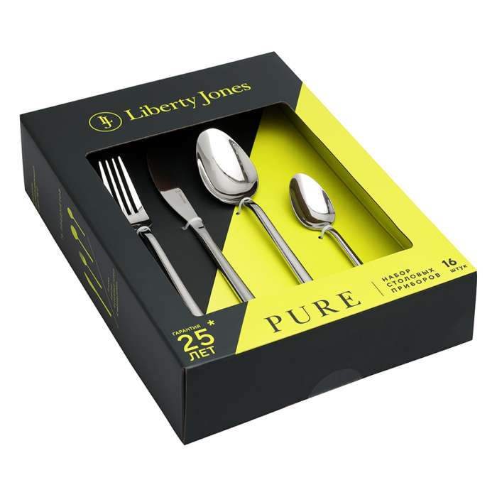 Набор столовых приборов pure, серебристые глянцевые, 16 пред. Liberty Jones LJ0000417