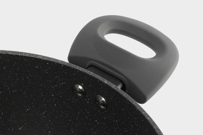 Кастрюля, 24 см, 3,9 л, с крышкой, с покрытием, алюминий, серо-черная, Robust ANNA LAFARG ANLAF-CNA1025-7