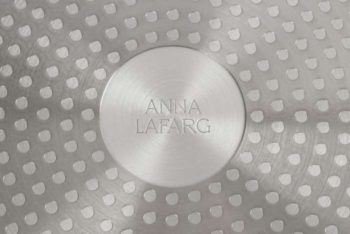 Кастрюля, 24 см, 3,9 л, с крышкой, с покрытием, алюминий, серо-черная, Robust ANNA LAFARG ANLAF-CNA1025-7