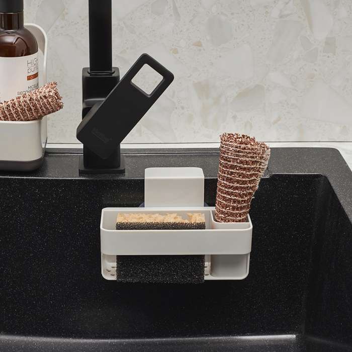 Органайзер для раковины подвесной Ronja, 15,8х10,8х10 см, светло-серый SMART SOLUTIONS SS-SO-SLCABS-GR-15.8