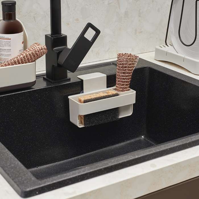 Органайзер для раковины подвесной Ronja, 15,8х10,8х10 см, светло-серый SMART SOLUTIONS SS-SO-SLCABS-GR-15.8