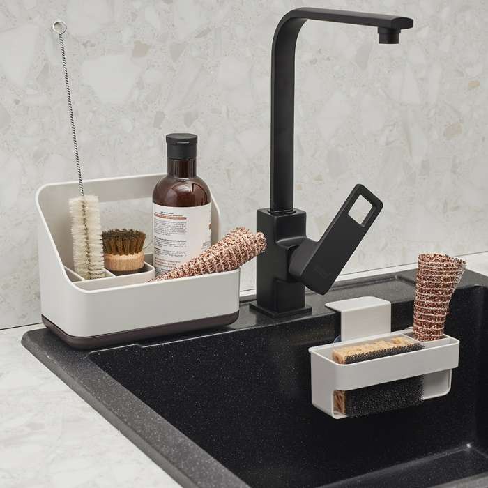 Органайзер для раковины подвесной Ronja, 15,8х10,8х10 см, светло-серый SMART SOLUTIONS SS-SO-SLCABS-GR-15.8