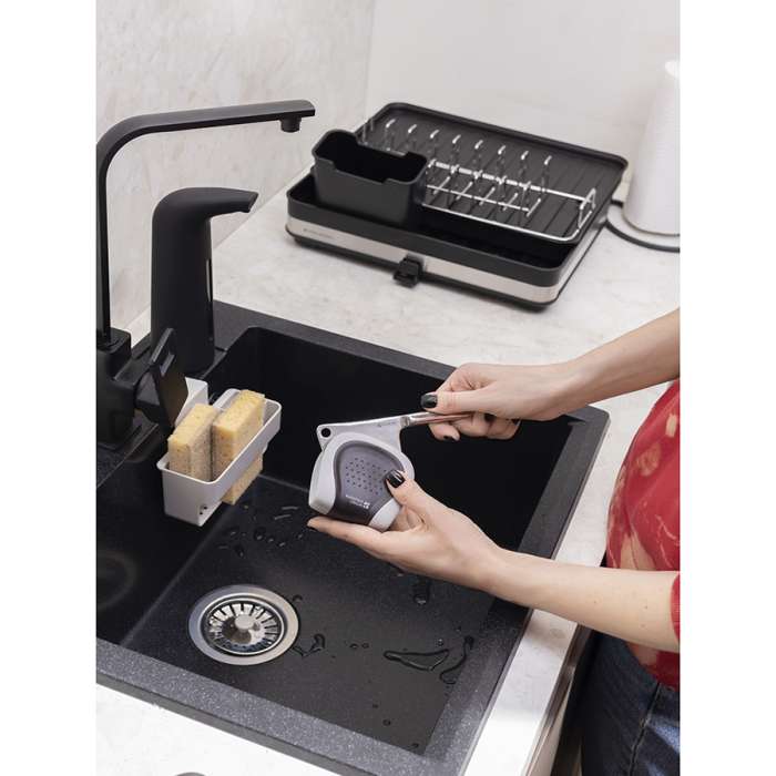 Органайзер для раковины подвесной Ronja, 15,8х10,8х10 см, светло-серый SMART SOLUTIONS SS-SO-SLCABS-GR-15.8