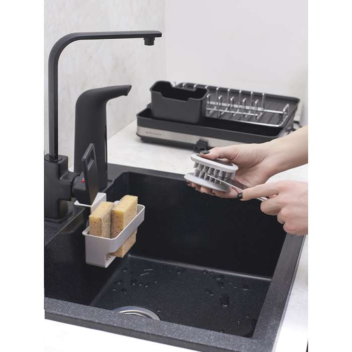 Органайзер для раковины подвесной Ronja, 15,8х10,8х10 см, светло-серый SMART SOLUTIONS SS-SO-SLCABS-GR-15.8