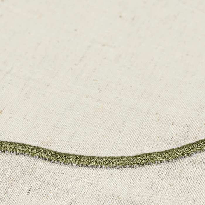 Салфетка под приборы anemone из коллекции trendy ruffles, D38 см, оливковый Tkano TK25-PM0006