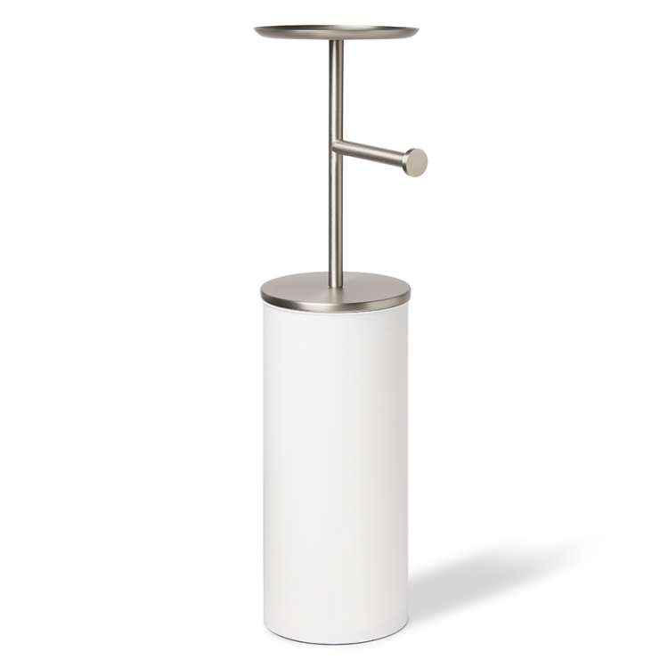 Держатель-органайзер для туалетной бумаги Potaloo белый/никель UMBRA 1012487-670