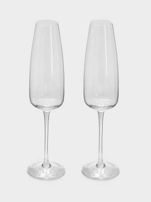 Бокал для шампанского, 300 мл, 2 шт, стекло, Melody ANNA LAFARG ANLAF-JZAZ001G