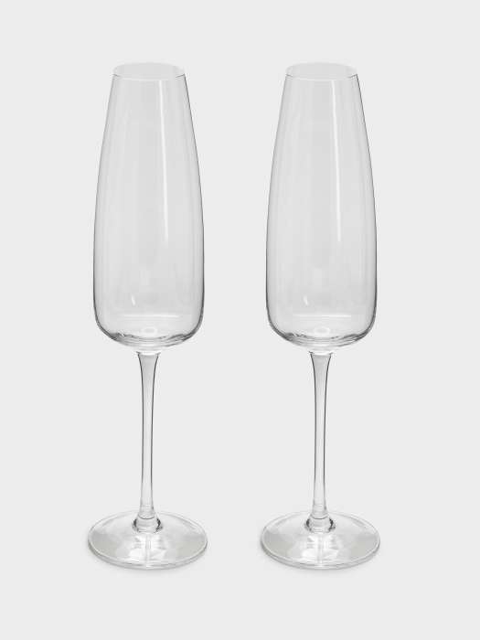 Бокал для шампанского, 300 мл, 2 шт, стекло, Melody ANNA LAFARG ANLAF-JZAZ001G