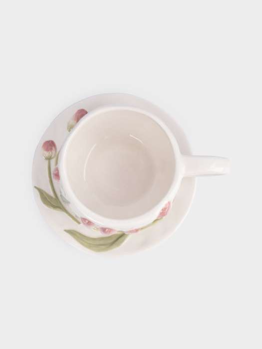 Пара чайная, 1 перс, 2 пр, 370 мл, керамика, молочная, Тюльпаны, Tulip ANNA LAFARG ANLAF-FDW-130525-7