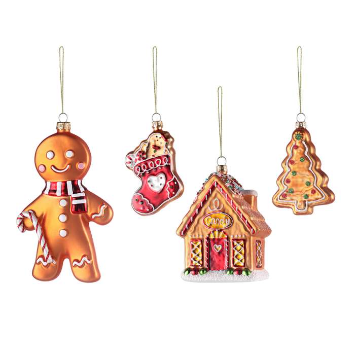 Набор ёлочных украшений ginger celebration из коллекции new year essential, 4 шт. Tkano TK25-NY_DEC0011