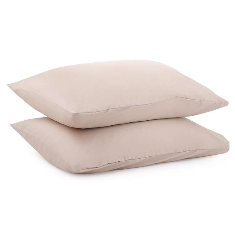 Набор из двух наволочек из сатина бежевого цвета из коллекции Essential, 50х70 см TKANO TK20-PC0024