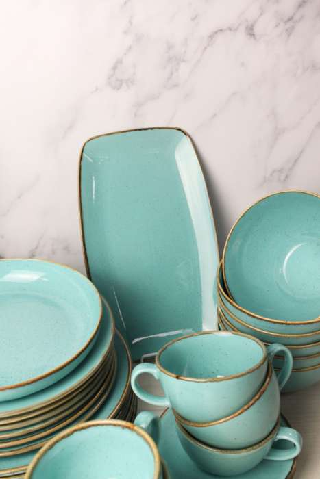 Сервиз Porland Seasons бирюзовый, 32 предметов, на 6 персон PORLAND POR1287