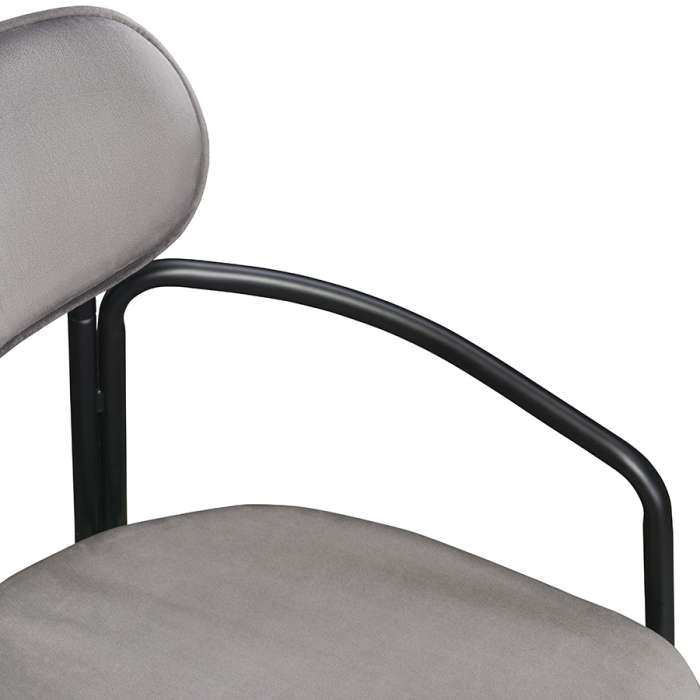 Стул ror, round, велюр, черный/серый LATITUDE RORCHRBKVLRGR