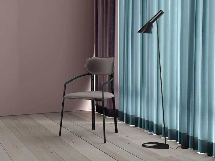 Стул ror, round, велюр, черный/серый LATITUDE RORCHRBKVLRGR