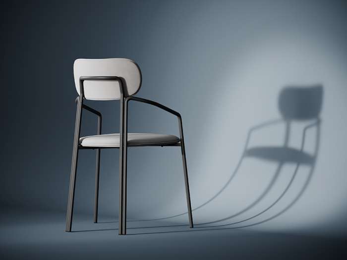 Стул ror, round, велюр, черный/серый LATITUDE RORCHRBKVLRGR