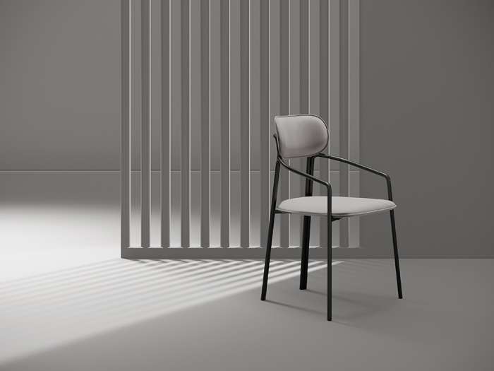 Стул ror, round, велюр, черный/серый LATITUDE RORCHRBKVLRGR