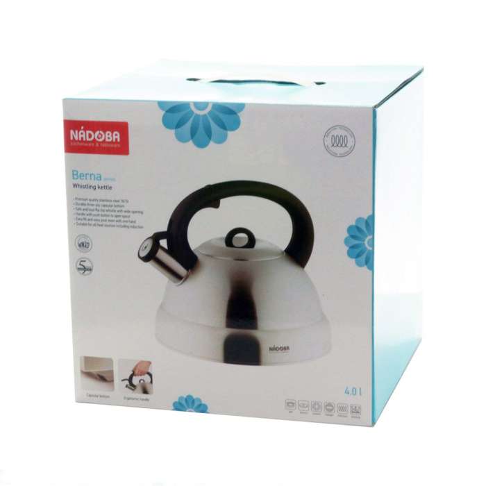 Чайник со свистком, 4 л, BERNA NADOBA 731101
