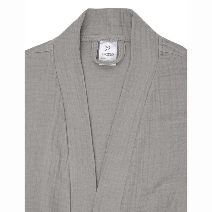 Халат из многослойного муслина серого цвета из коллекции essential, размер l Tkano TK23-BR0009