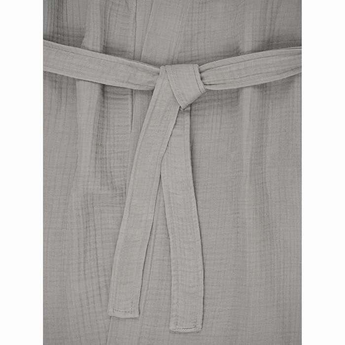 Халат из многослойного муслина серого цвета из коллекции essential, размер l Tkano TK23-BR0009