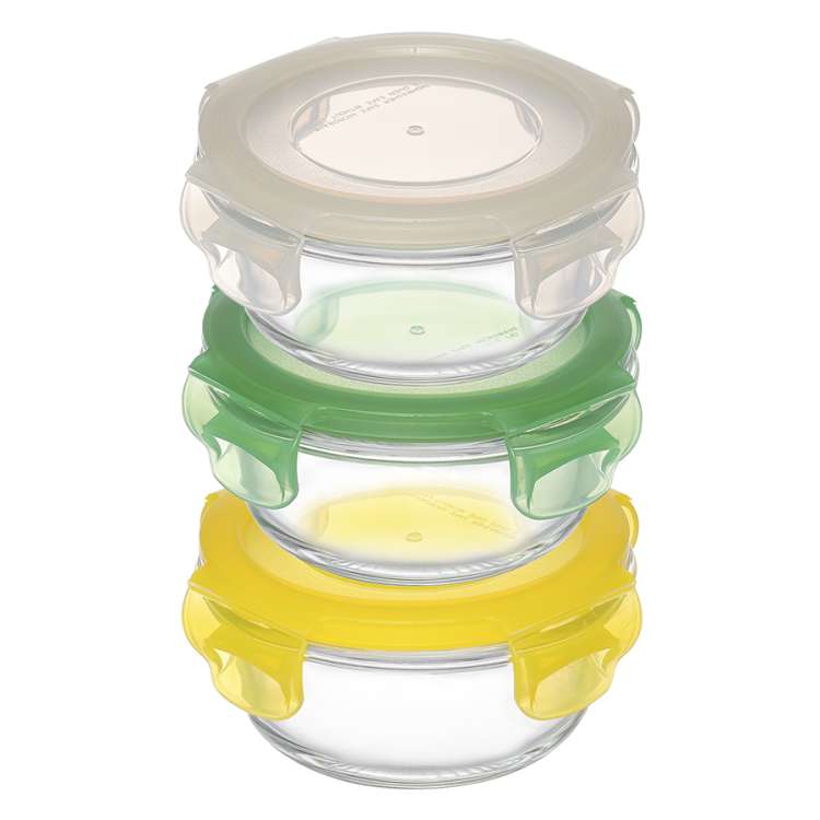 Набор контейнеров для запекания и хранения круглые с крышками на защелках, 3 шт. Smart Solutions SS0000129